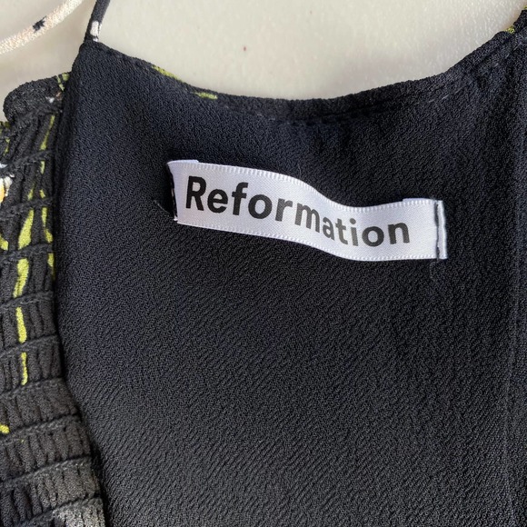 Reformation Juliette Dress in Veuve floral pattern Black floral midi dress, sz 0 - Picture 10 of 13